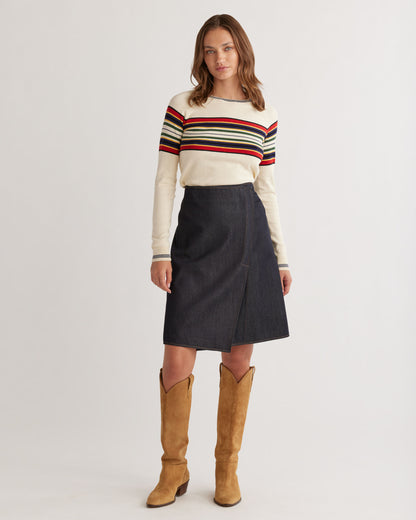 Pendleton Women's Cashmere/Cotton Stripe Knit Sweater