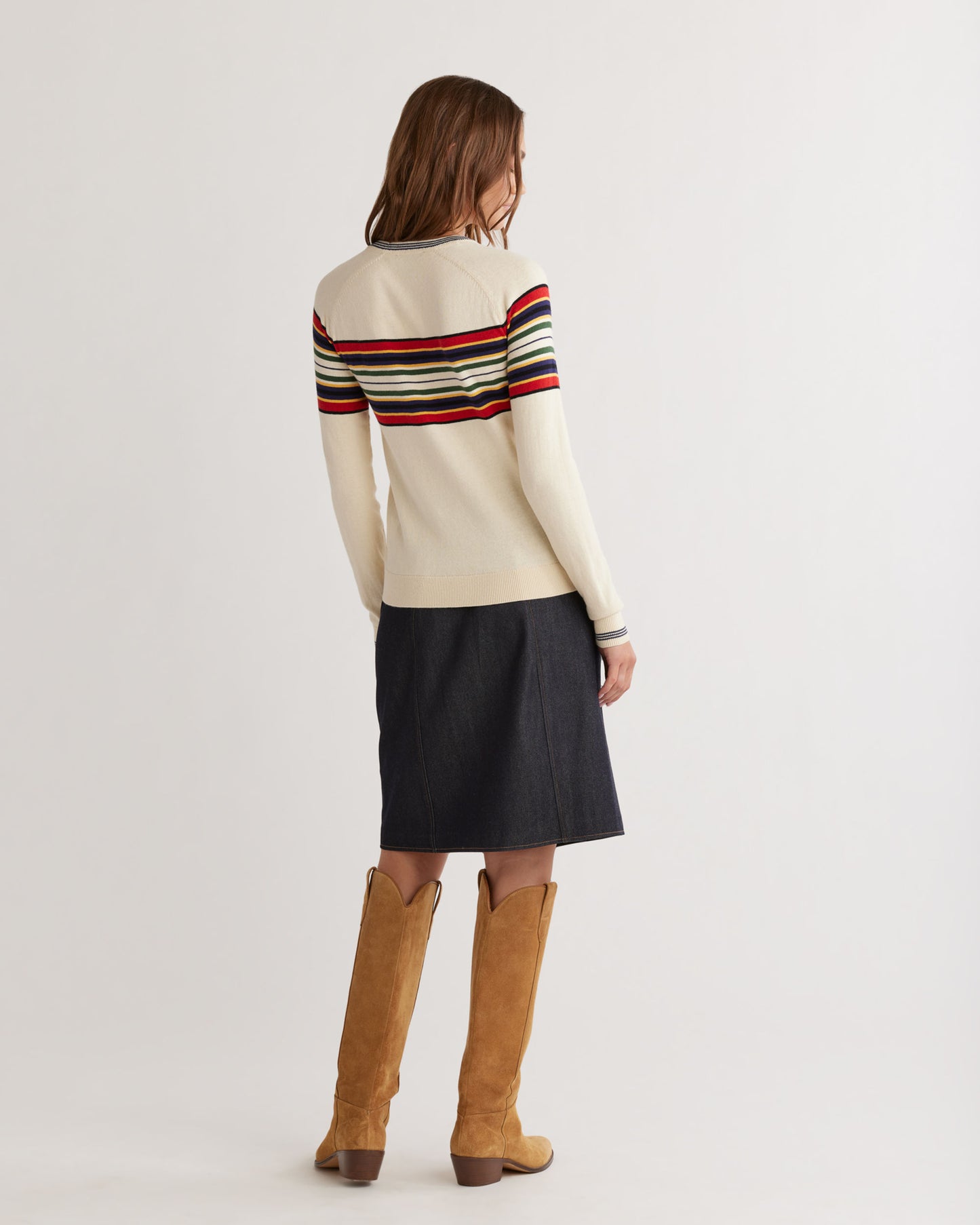 Pendleton Women's Cashmere/Cotton Stripe Knit Sweater