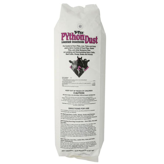 Python Dust Livestock Insecticide Dust Bag Refill - 4 x 12.5 lb