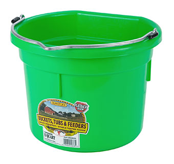 8 Quart Flat Back Plastic Bucket