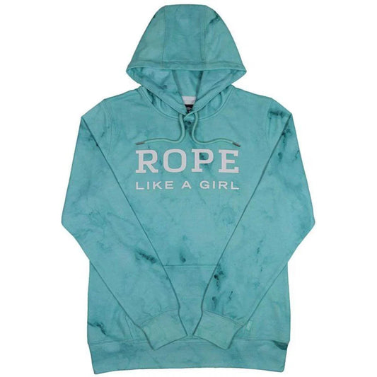 Hooey Girl's Turquoise Marble Rope Like A Girl Hoodie