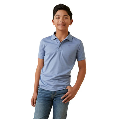 $15: Ariat Boy’s TEK Polo Shirt Small / Stonewash Blue Sale Boy’s T-Shirt