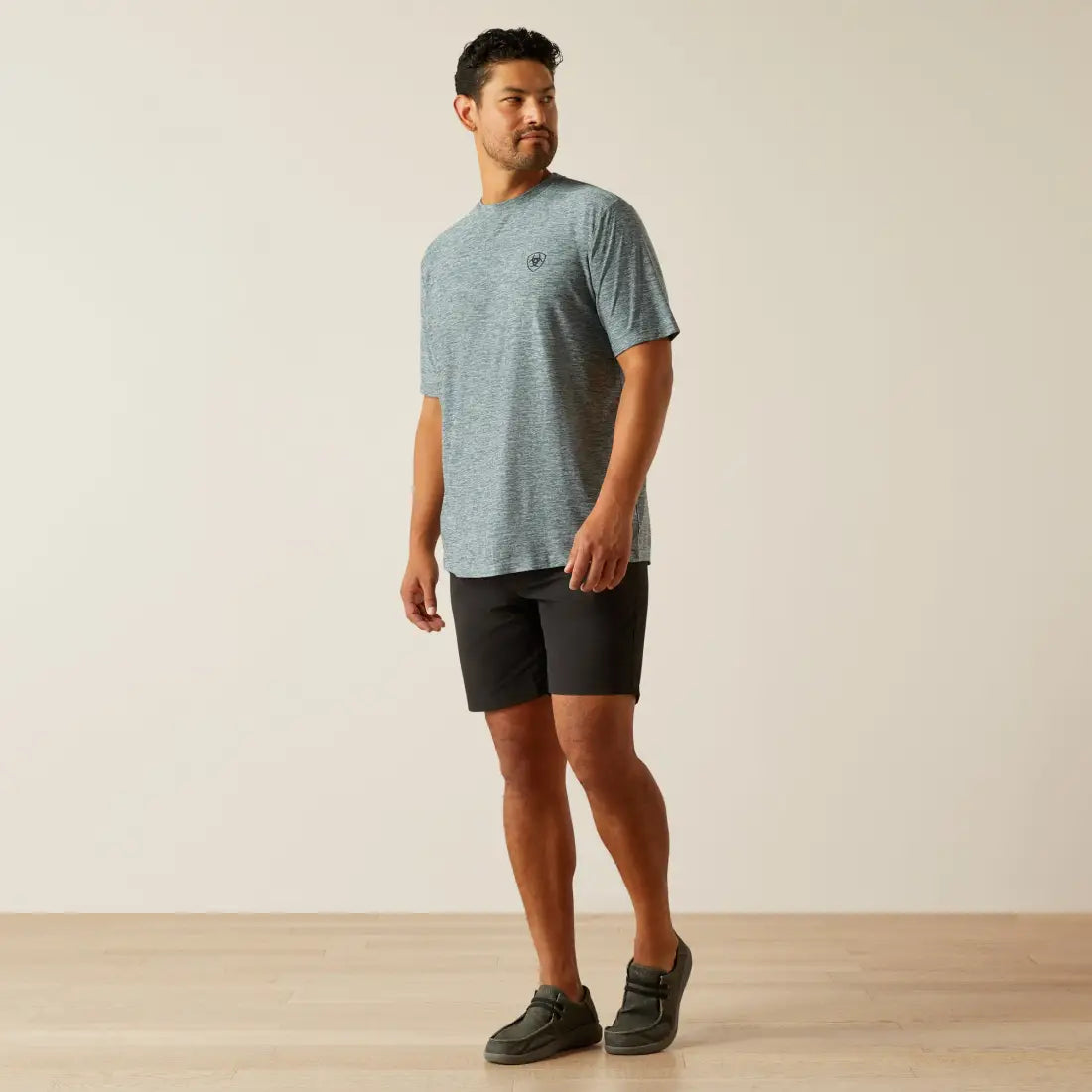 $15: Ariat Men’s TEK Newsboy Blue Vertical Gradient Charger T-Shirt Medium Sale Men’s T-Shirt