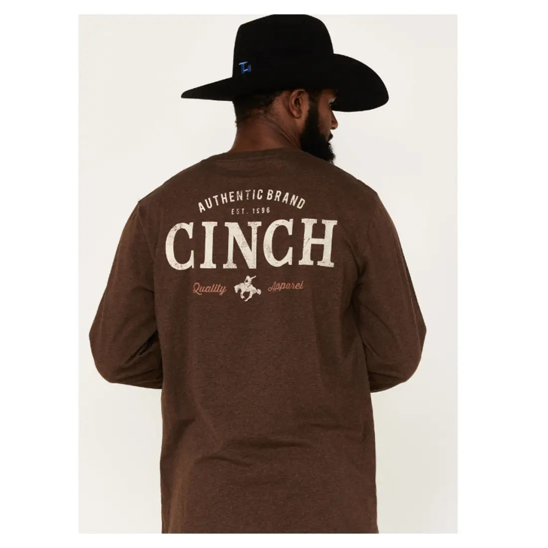 $15: Cinch Men’s Graphic Logo Brown With Cream T-Shirt Sale Men’s T-Shirt