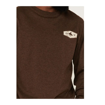 $15: Cinch Men’s Graphic Logo Brown With Cream T-Shirt Sale Men’s T-Shirt