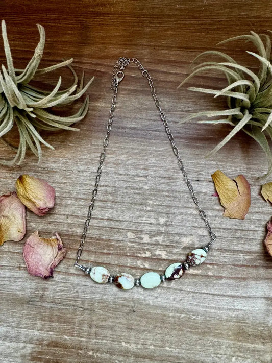 15’’ Lemon Turquoise & Pearl Necklace Jewelry