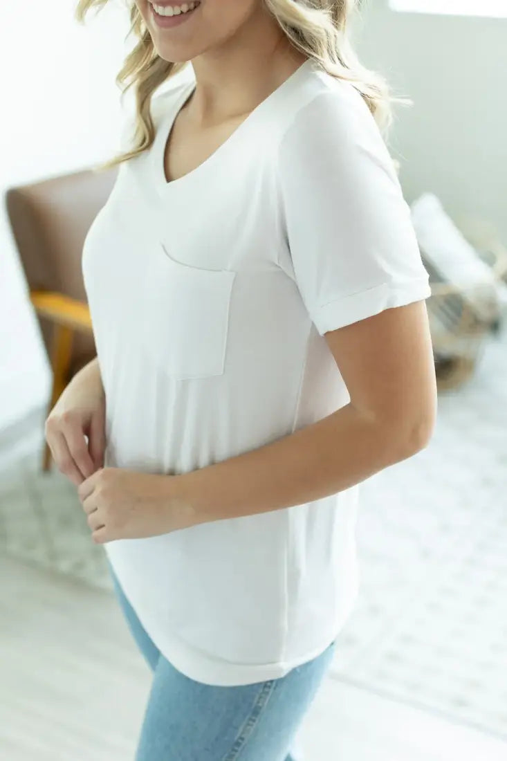 $15: Michelle Mae Women’s Sophie Pocket T-Shirt Sale Women’s T-Shirt