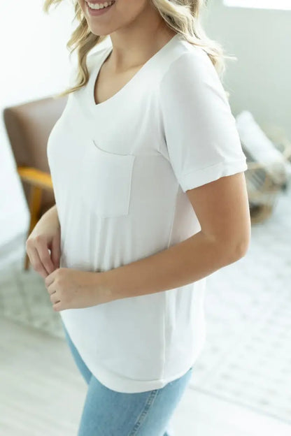 $15: Michelle Mae Women’s Sophie Pocket T-Shirt Sale Women’s T-Shirt