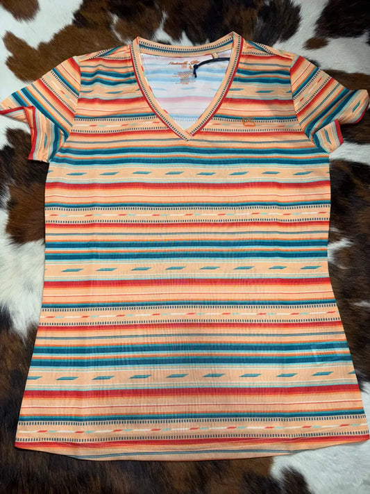 Panhandle Women’s Performance Mesh T-Shirt XSmall / Peach/Red Sale Women’s T-Shirt