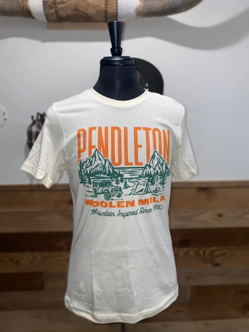 $15: Pendleton Men’s Orange & Green Vintage Mountains T-Shirt Sale Men’s T-Shirt
