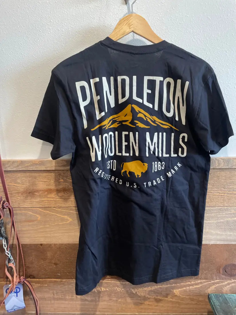 $15: Pendleton Men’s Woolen Mills/Buffalo Black T-Shirt Sale Men’s T-Shirt