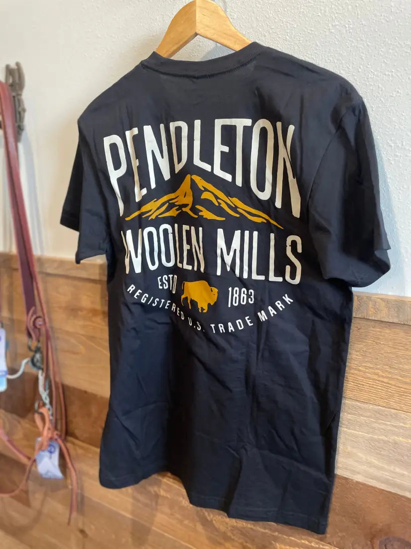 $15: Pendleton Men’s Woolen Mills/Buffalo Black T-Shirt Sale Men’s T-Shirt
