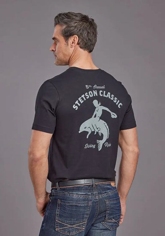$15: Stetson Men’s Fishing Rodeo T-Shirt Medium Sale Men’s T-Shirt