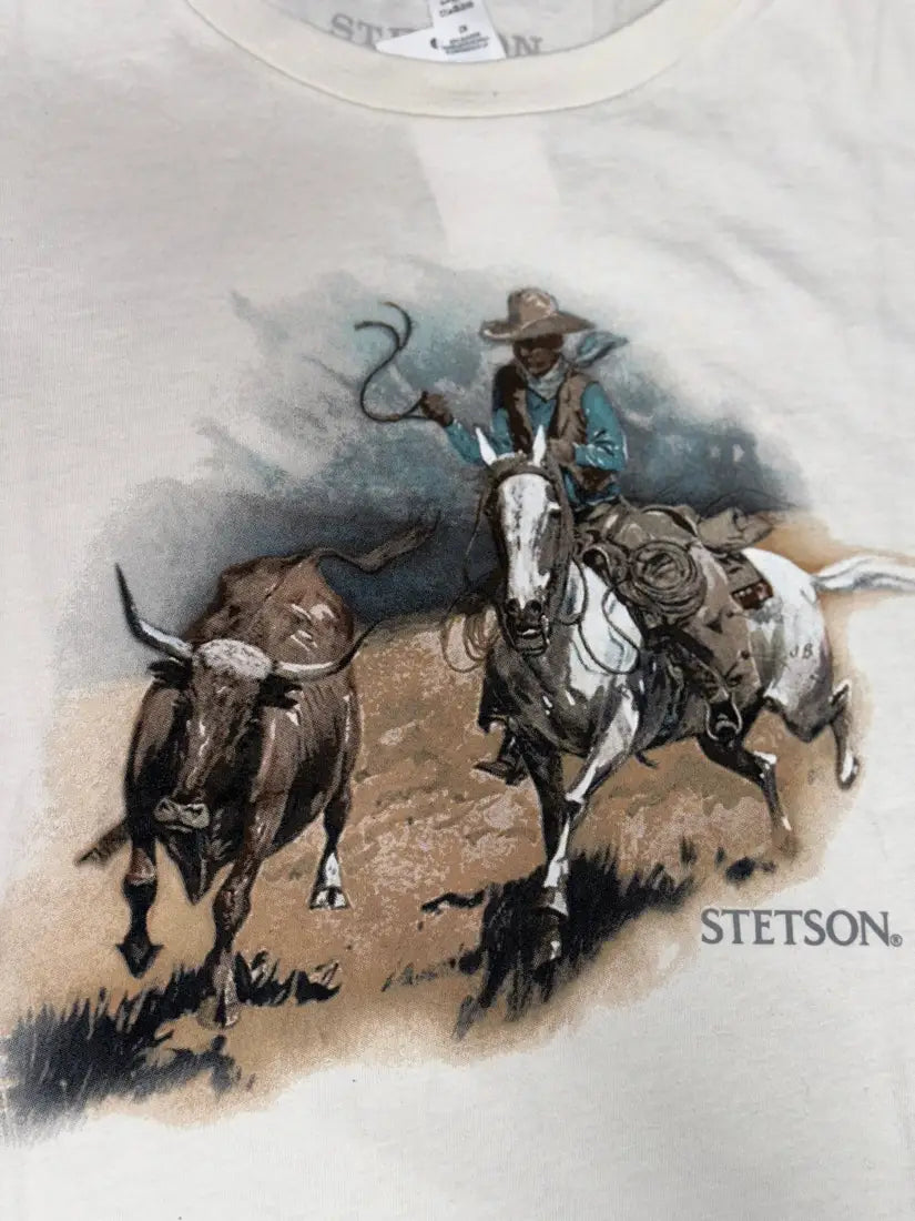 Stetson Women’s Cattleman Scenery T-Shirt Large Sale Women’s T-Shirt