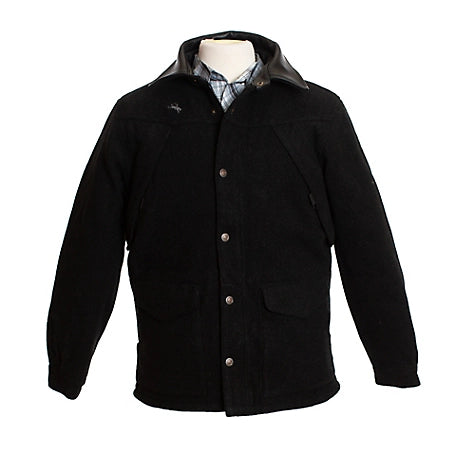 Wyoming Traders Men's Black Wool Ranch Coat