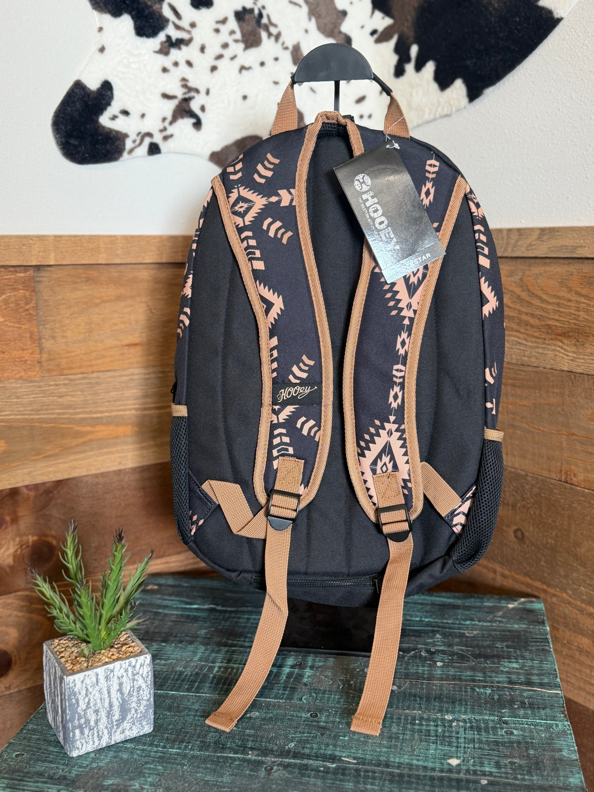 Hooey Rockstar Backpack : Black/Tan Aztec