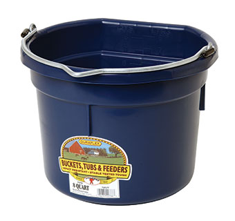 8 Quart Flat Back Plastic Bucket