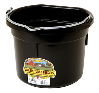 8 Quart Flat Back Plastic Bucket