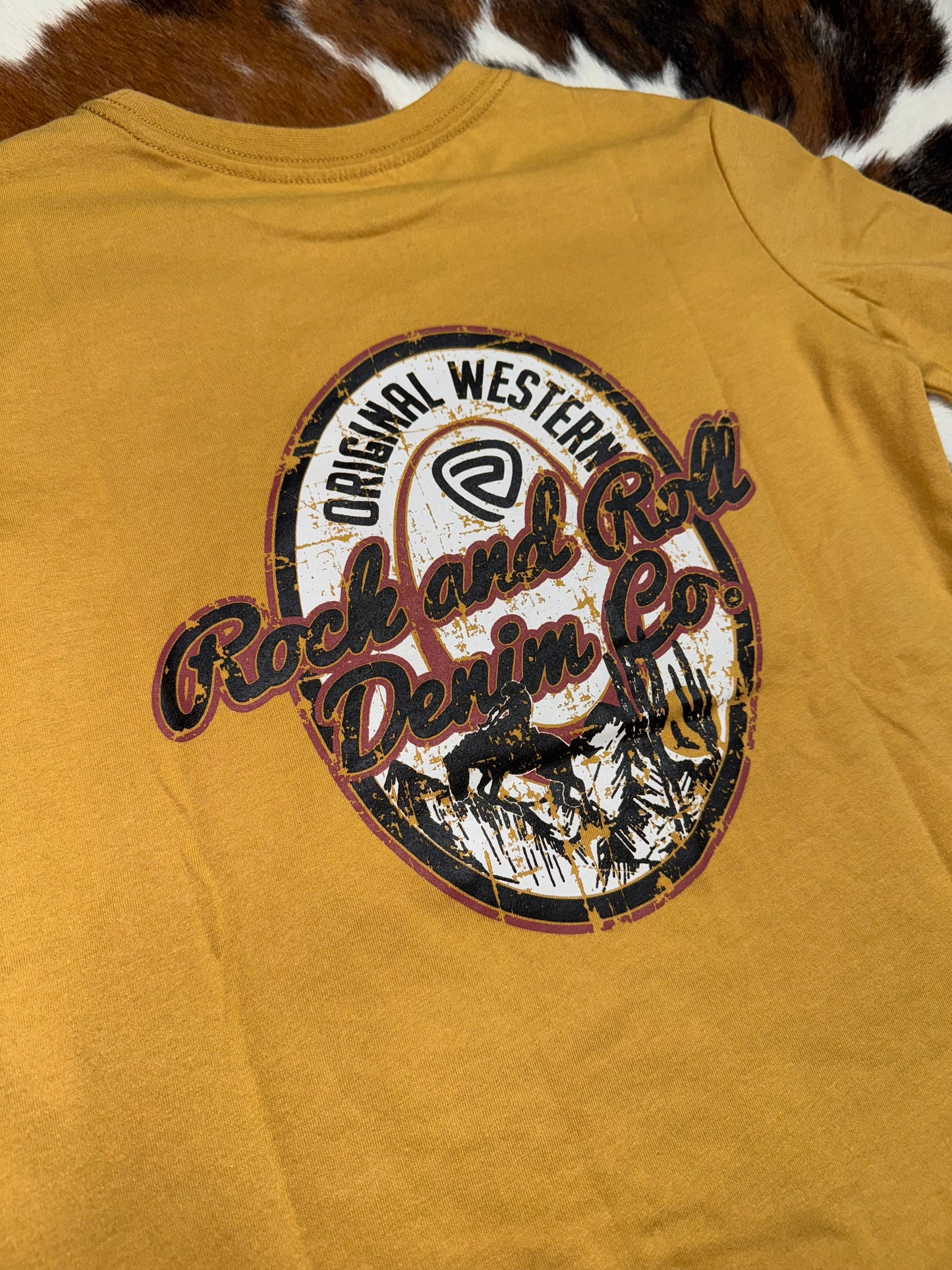 Rock & Roll Boy's Gold Denim Co. T-Shirt