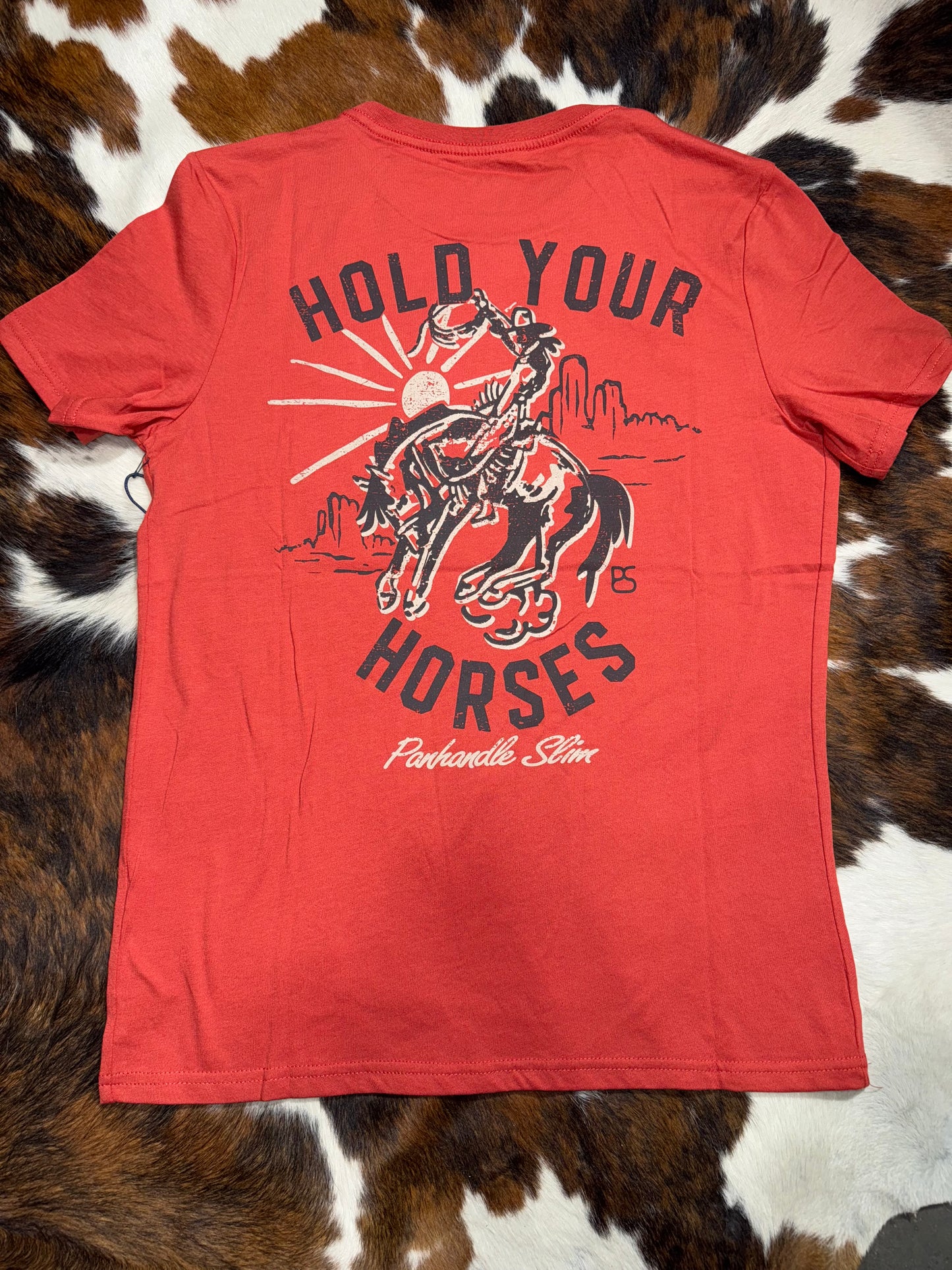 Panhandle Men's Rust Hold Your Horses T-Shirt