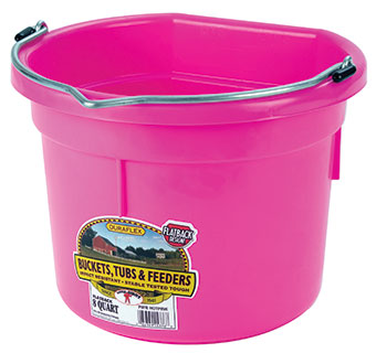 8 Quart Flat Back Plastic Bucket