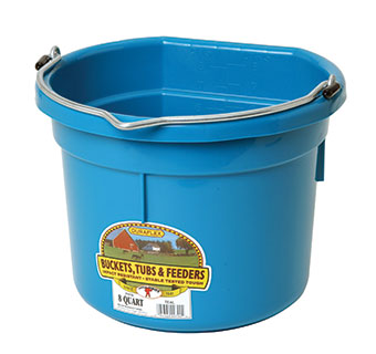 8 Quart Flat Back Plastic Bucket