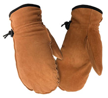 Load image into Gallery viewer, Hand Armor Suede Leather Saddle Tan Mittens
