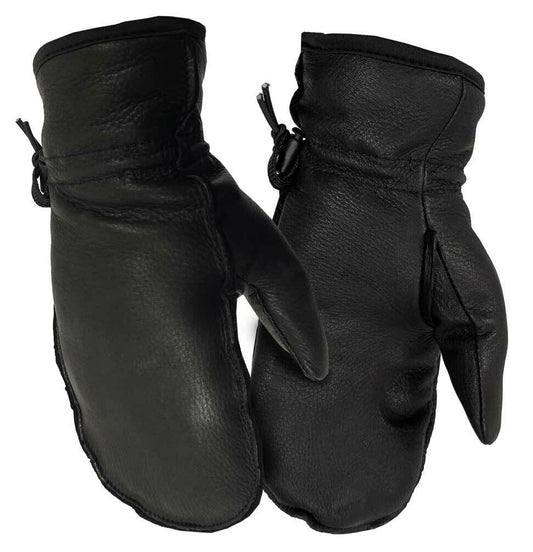 Hand Armor Black Deerskin Fashion Mittens