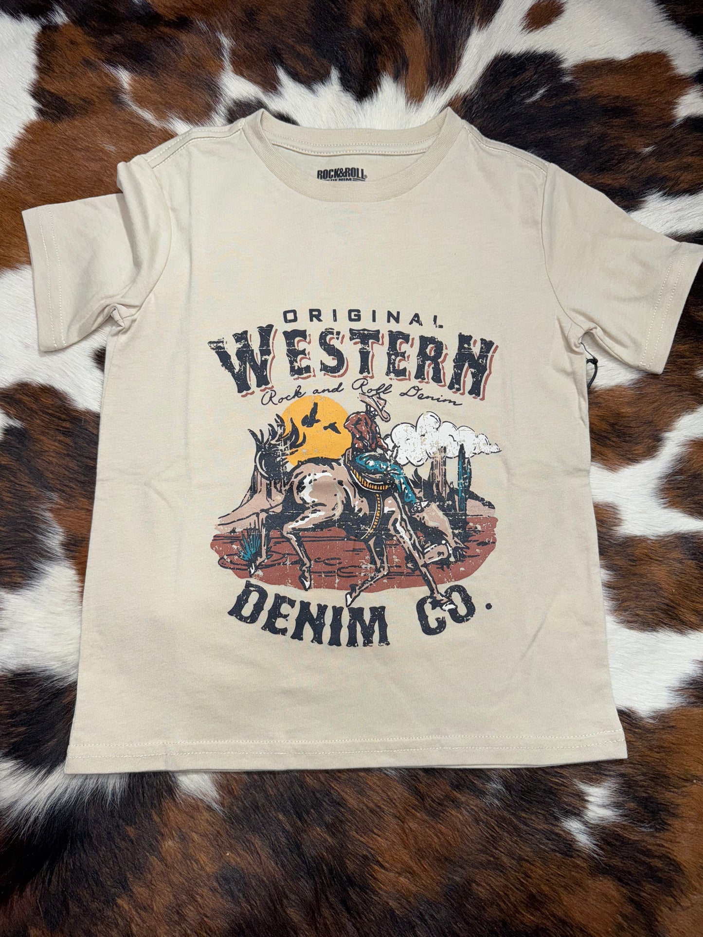 Rock & Roll Boy's Natural Original Western T-Shirt