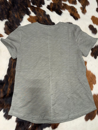 Women's Olive Washout T-Shirt