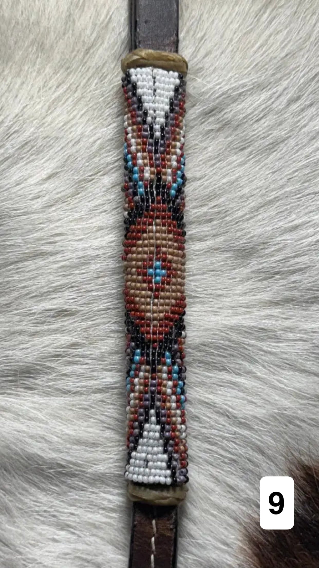 CST Leather Over & Under Whip - Beaded
