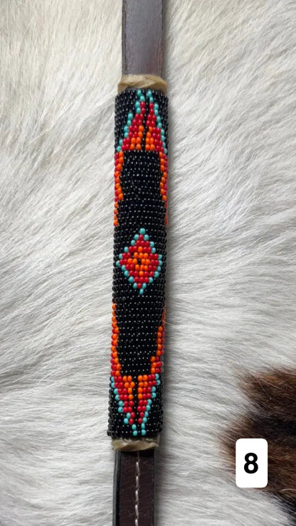 CST Leather Over & Under Whip - Beaded