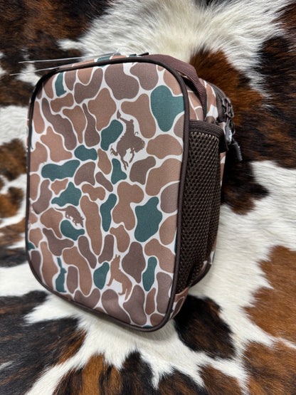 Hooey Brown & Green Camo w/ Animals Lunchbox