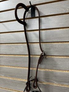 Berlin Dark Oiled Double Stitched One Ear Headstall with Tie Ends