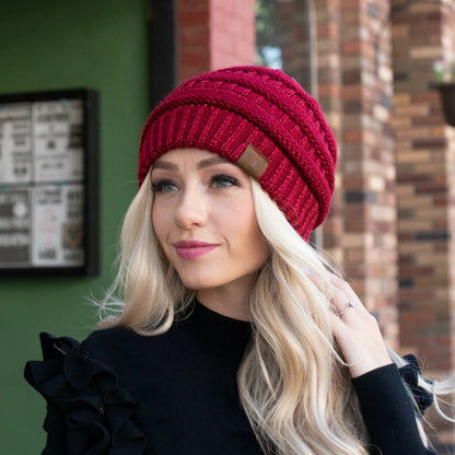 C.C Beanie Classic Fuzzy Lined Beanie