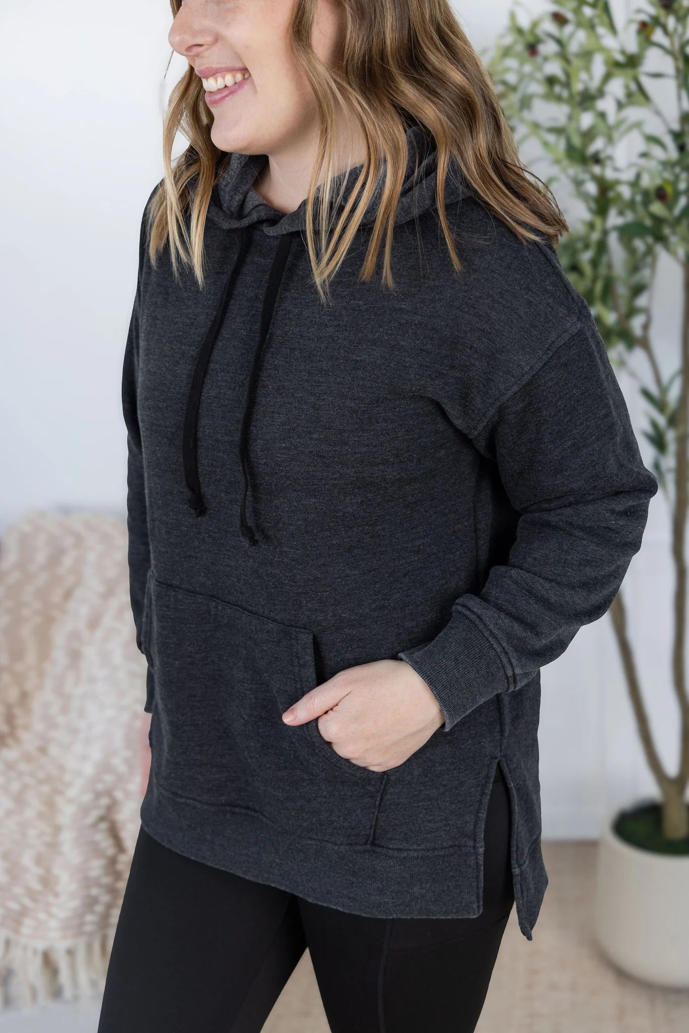 Michelle Mae Women's Black Vintage Wash Hoodie