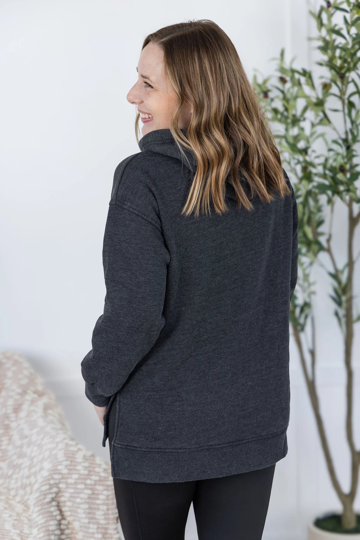 Michelle Mae Women's Black Vintage Wash Hoodie