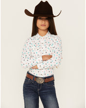 Load image into Gallery viewer, Ariat Girl&#39;s Steerhead Cactus Western Shirt
