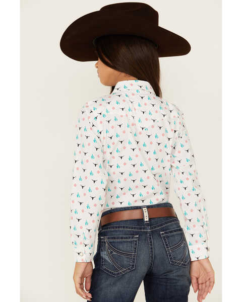 Ariat Girl's Steerhead Cactus Western Shirt