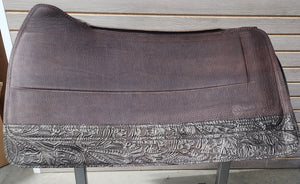 SaddleRight Saddle Pad 32" x 29" - Chocolate Grizzly & Chocolate Floral