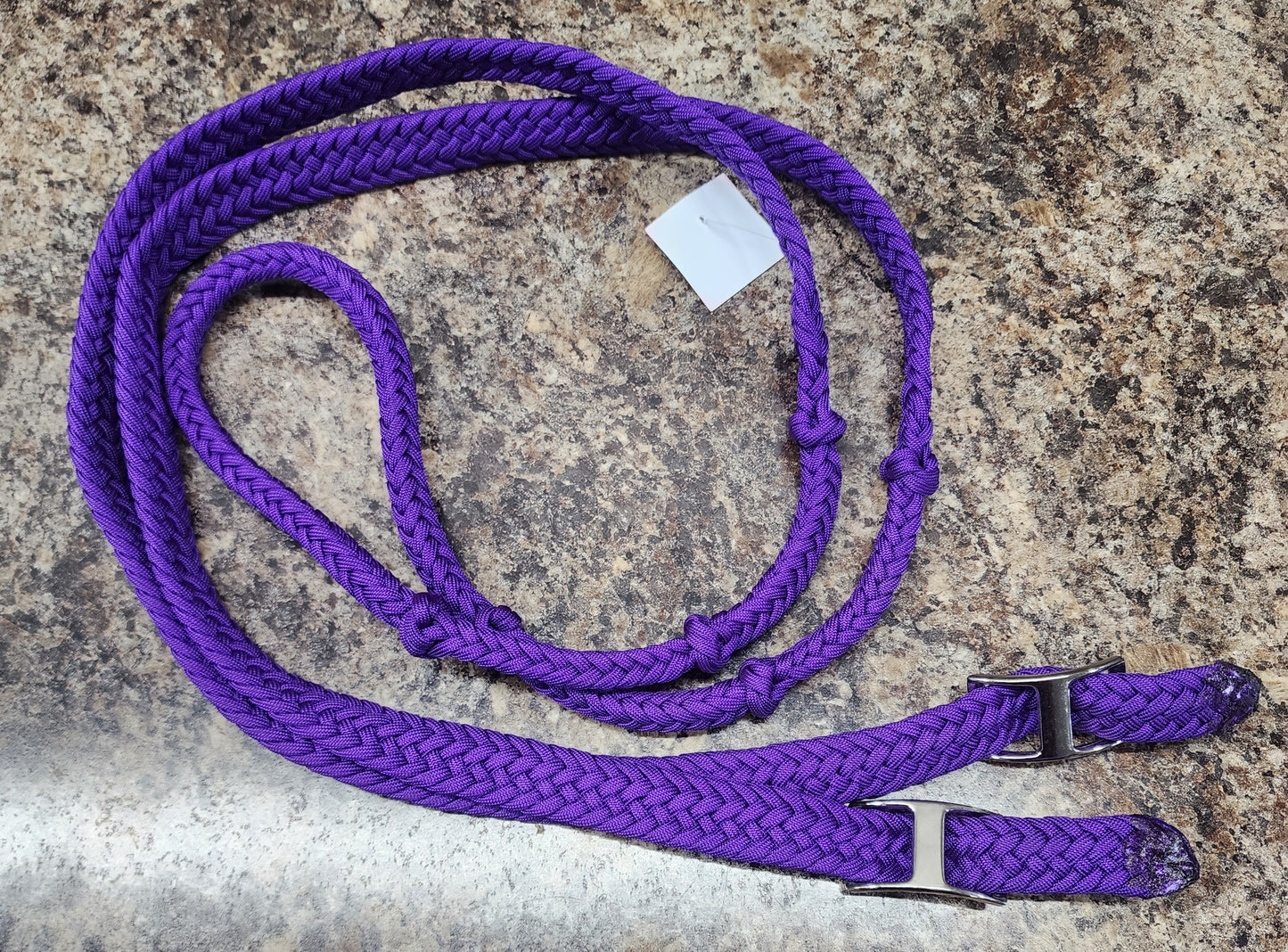 Jerry Beagley Round Braid Knotted Barrel Reins