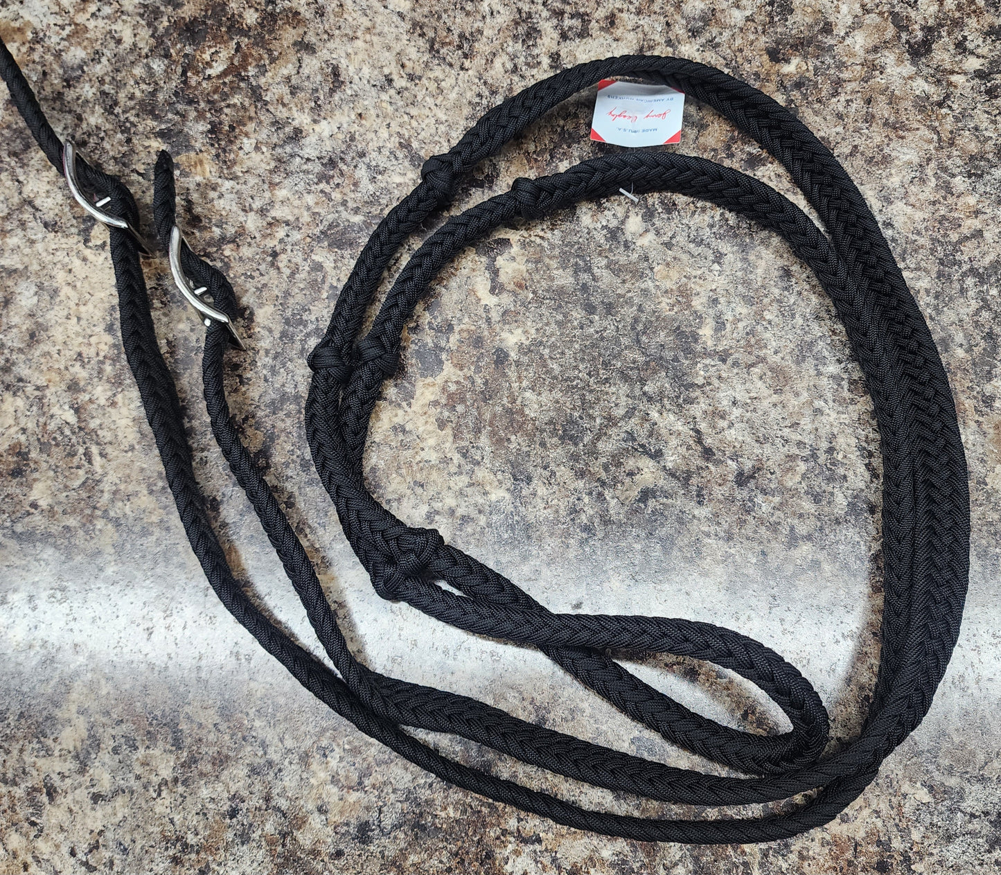 Jerry Beagley Round Braid Knotted Barrel Reins