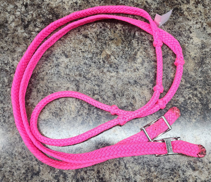 Jerry Beagley Round Braid Knotted Barrel Reins