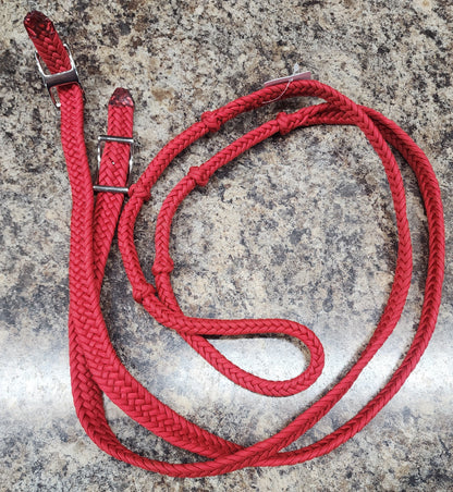 Jerry Beagley Round Braid Knotted Barrel Reins