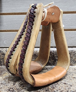 CST Over Shoe Rawhide Covered Stirrups