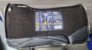 Best Ever OG Fleece Saddle Pad - Black Leather (1" thick, 32"x32")