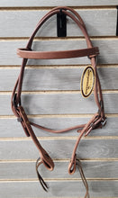 Load image into Gallery viewer, Cowperson Tack Browband Double Buckle Headstall
