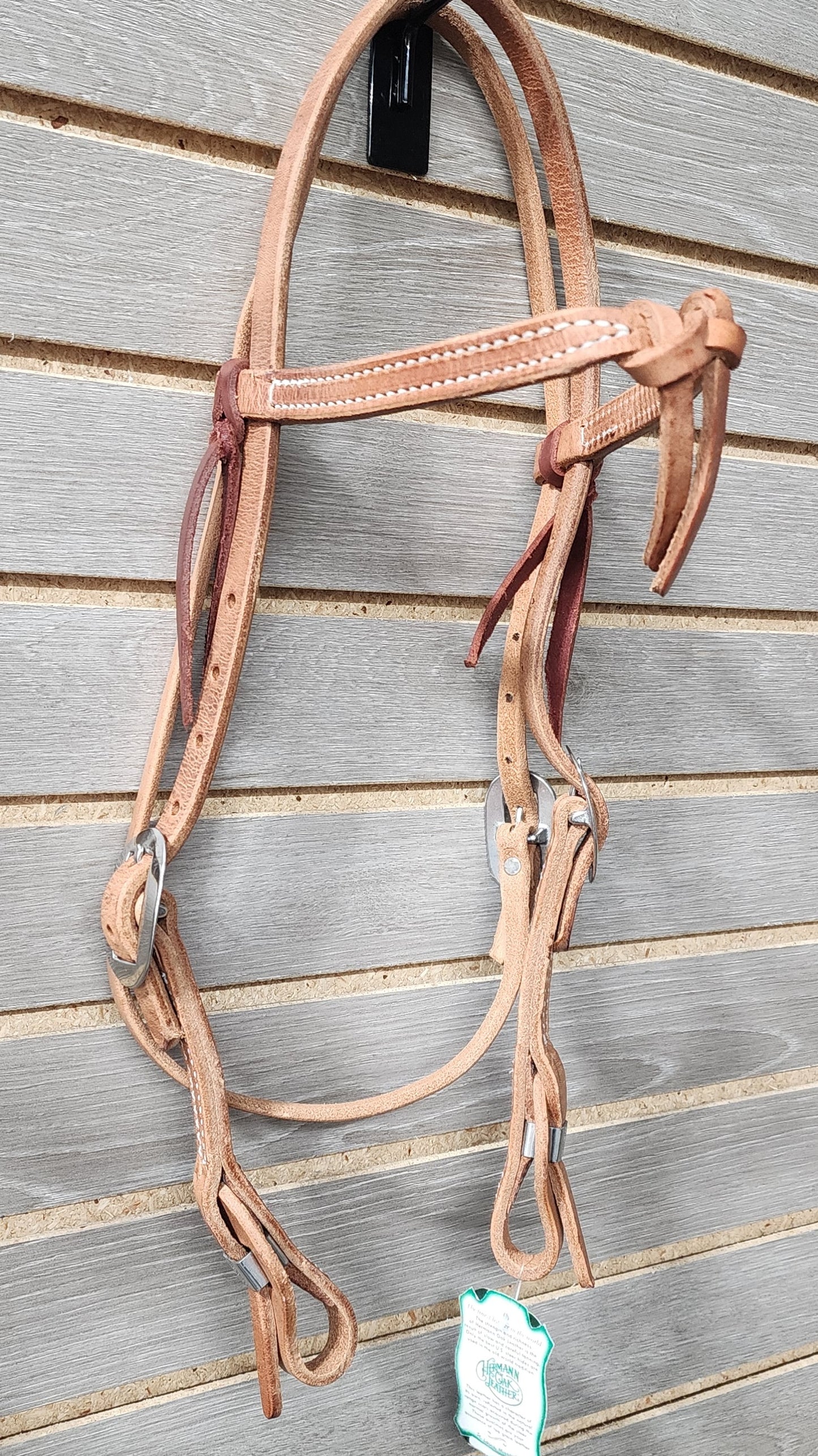 Berlin Natural Knotted Browband Headstall - Quick Change Ends