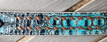 Load image into Gallery viewer, San Saba Pony Sea Turquoise Gator &amp; Brown Buckstitch Tack Set
