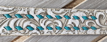 Load image into Gallery viewer, San Saba Pony Sand Floral &amp; Turquoise Buckstitch Tack Set
